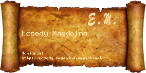 Ecsedy Magdolna névjegykártya